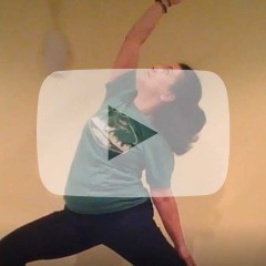Yoga Pose with Video Play Button