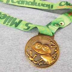 Spring Peeper frog on medal