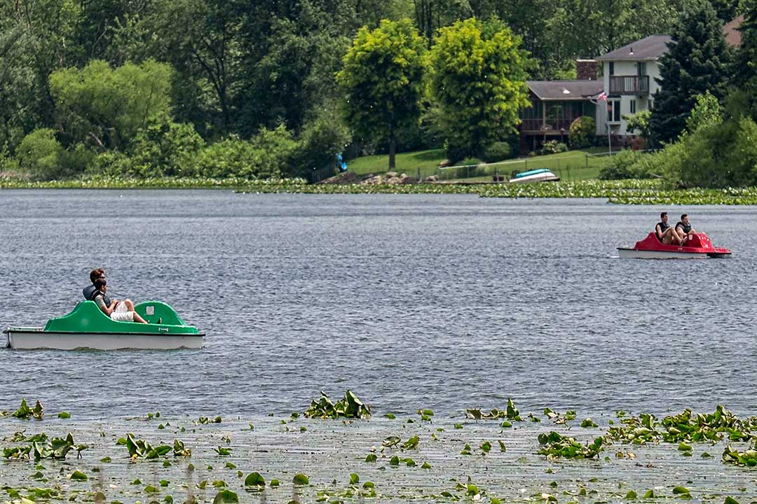 Two Pedal Boats on Sippo Lake