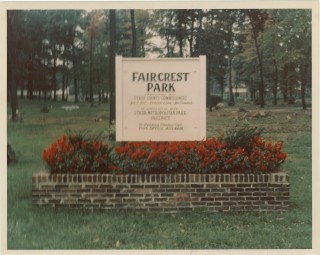Faircrest Park Sign
