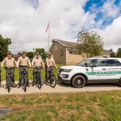 Cadets on bikes with Ranger vehicle at Lock 4_TT