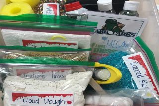 At home Mega Messy Play supplies in bags