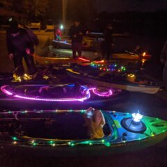 Kayaks with glow lights