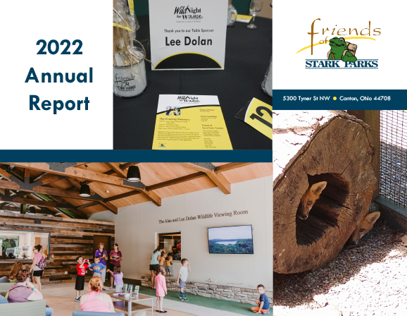 2022 Report Cover with log and people in atrium