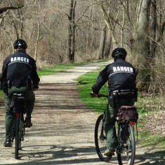 Two Rangers on Bike Patrol